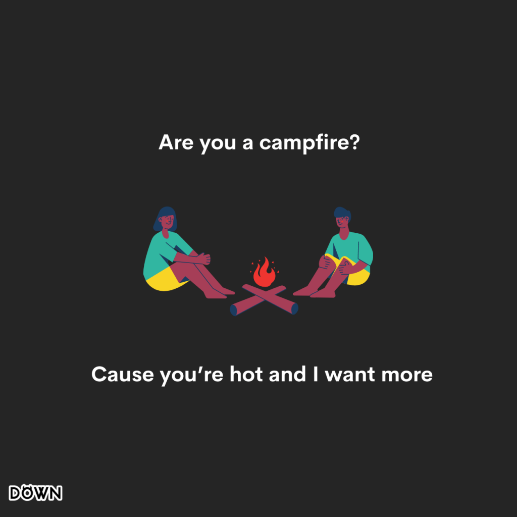 Are you a campfire? Cause you’re hot and I want s’more.