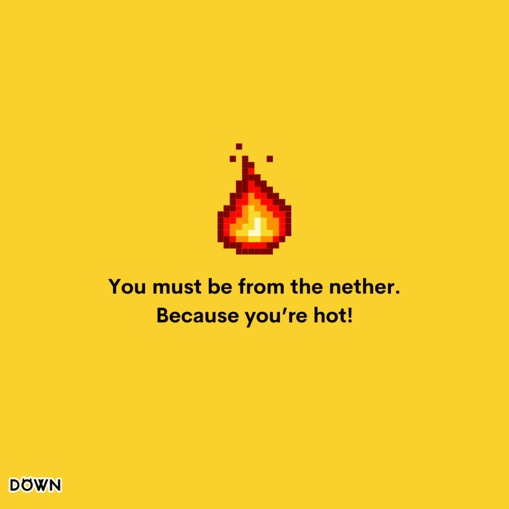 Minecraft Pick up lines: HOT!