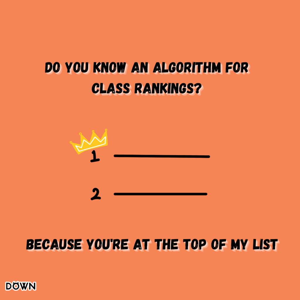 Do you know an algorithm for class rankings? Because you're at the top of my list. DOWN App