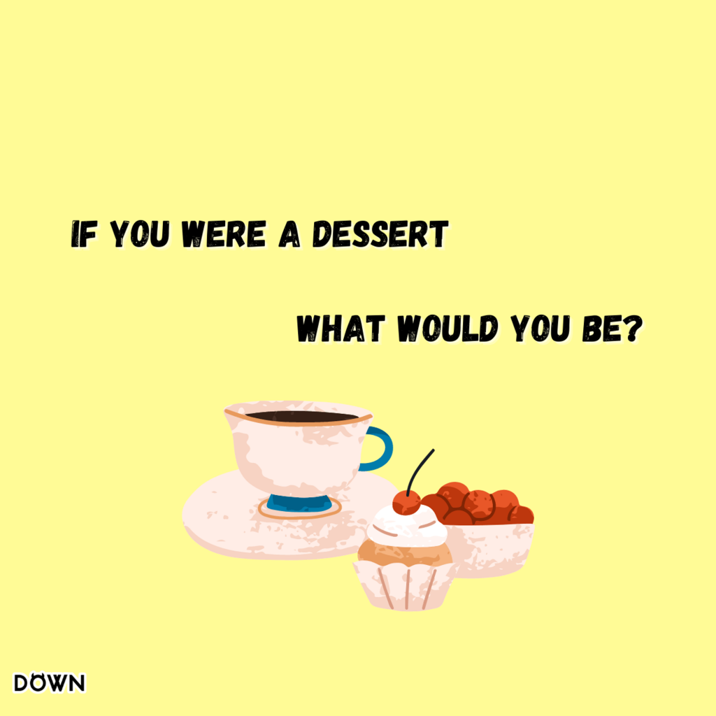 If you were a dessert, what would you be? DOWN App