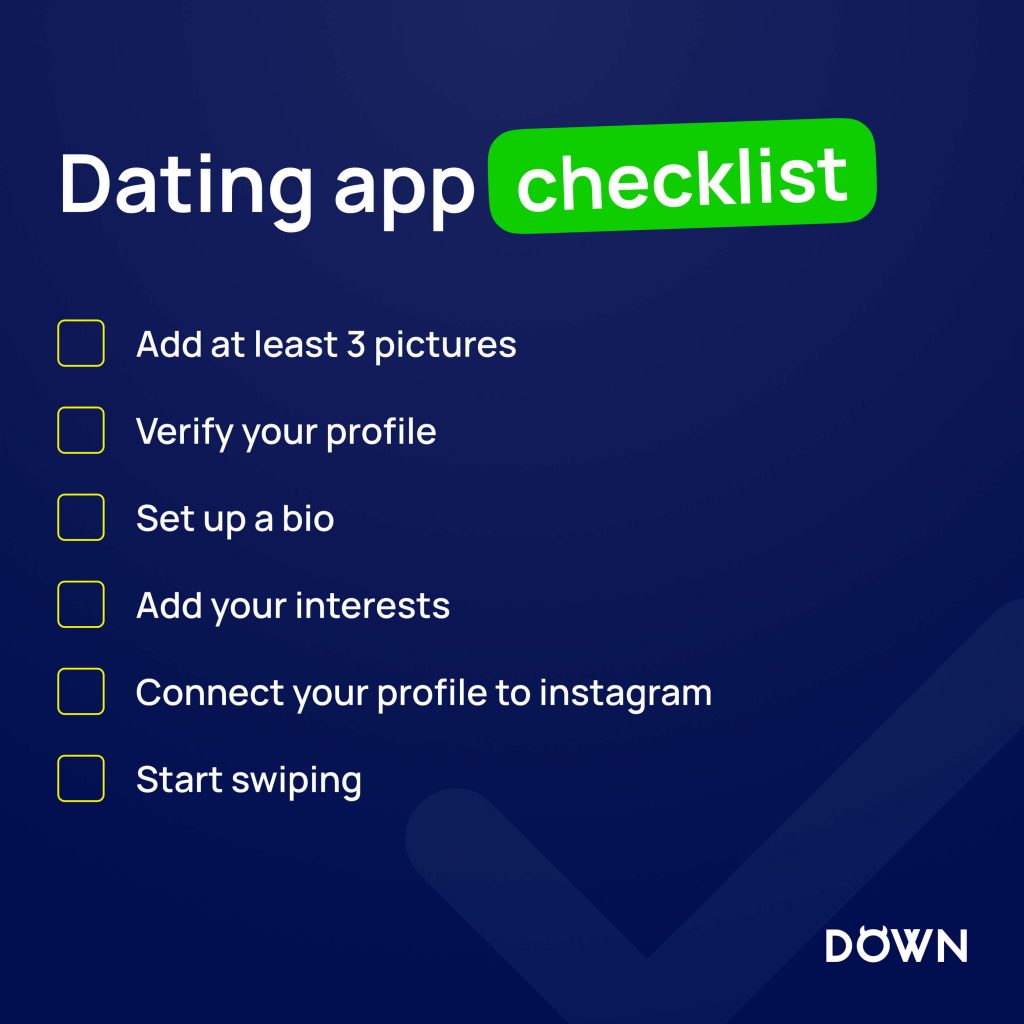 The Dating App Checklist by DOWN App